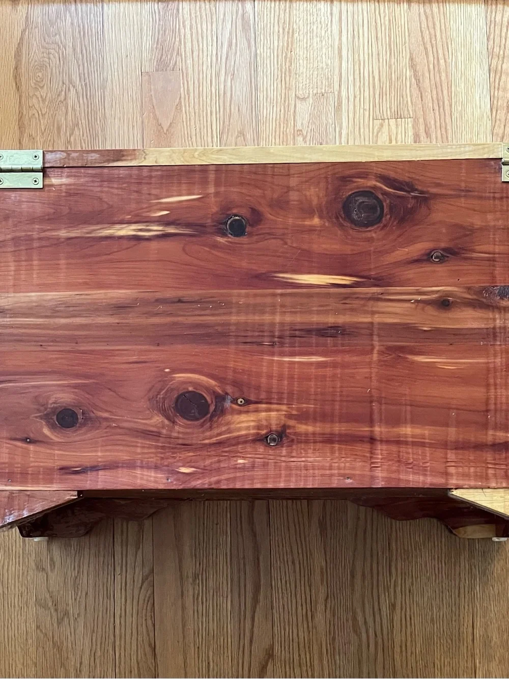 Handcrafted Amish made Cedar Storage Chest - Natural Red-Brown Finish